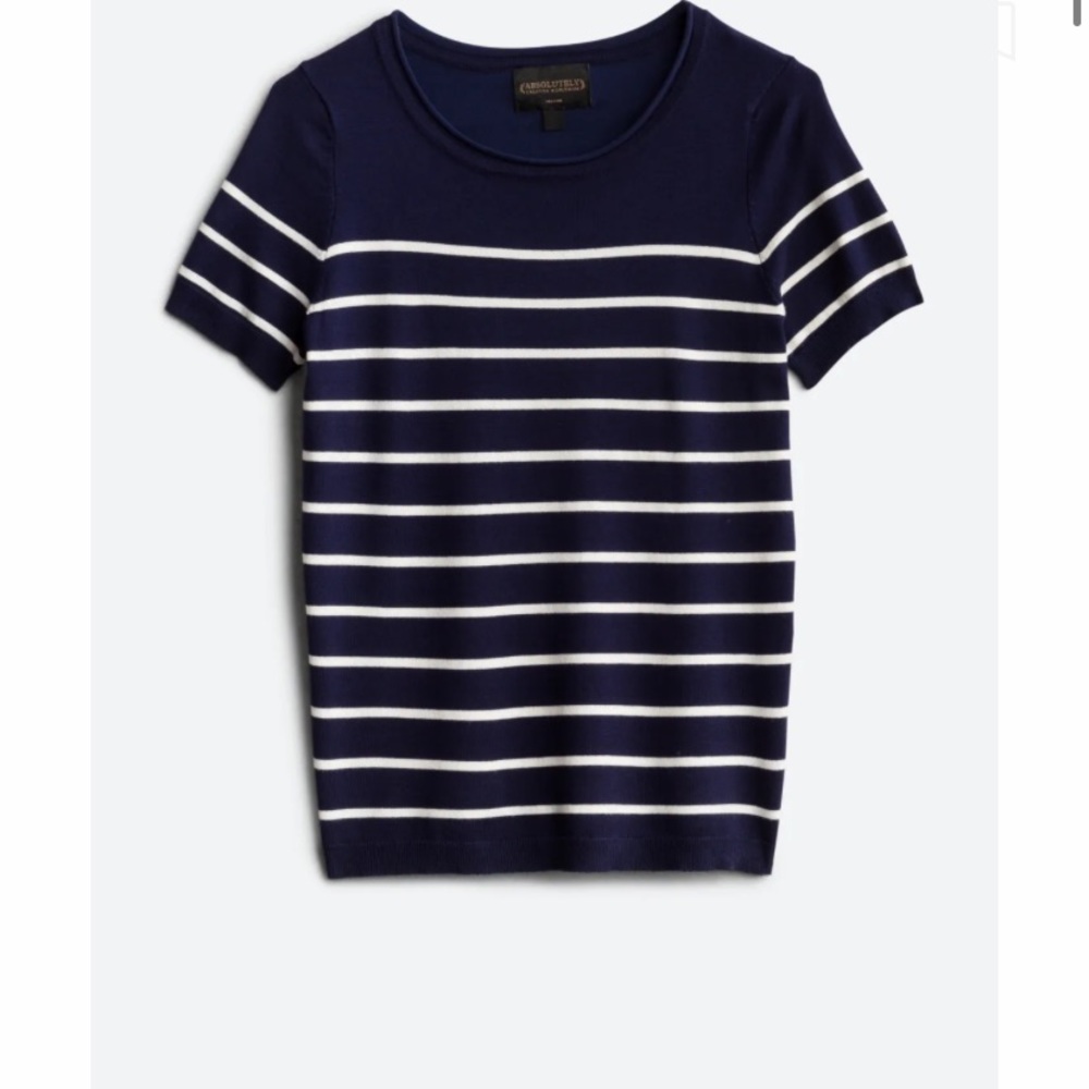 Absolutely- small fitted pull over short sleeve, navy